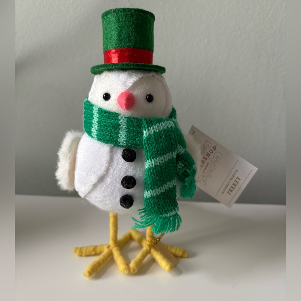 Target Featherly Friends Freezy Snowman Bird Green Scarf and Hat NWT